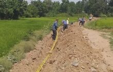 اتمام عملیات حفاری و کابلکشی خاکی در روستای نالکیاشر شهرستان لنگرود