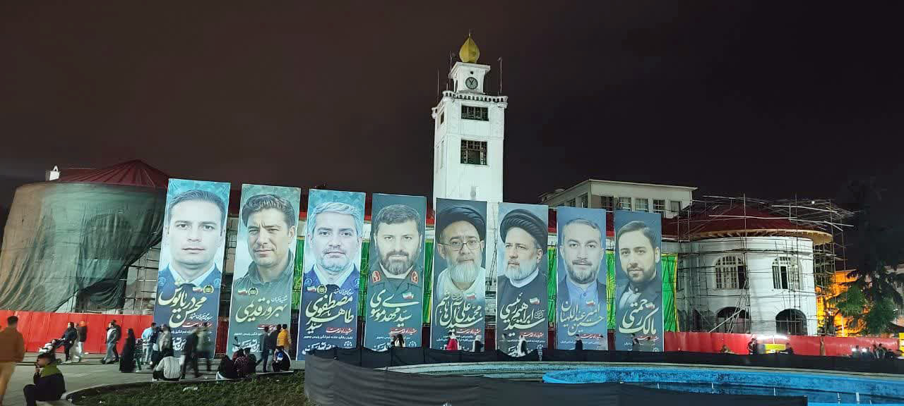 سیاهپوش شدن شهر رشت در سوگ شهدای خدمت