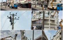 آغاز جابه‌جایی شبكه‌های توزیع برق جنب روگذر تازه‌تاسیس میدان نیروی دریایی با همكاری شهرداری رشت