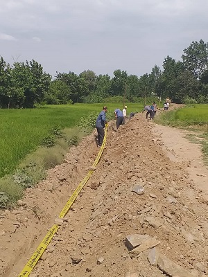 اتمام عملیات حفاری و کابلکشی خاکی در روستای نالکیاشر شهرستان لنگرود